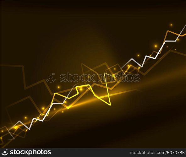 Neon lightning vector background. Neon yellow lightning vector background template