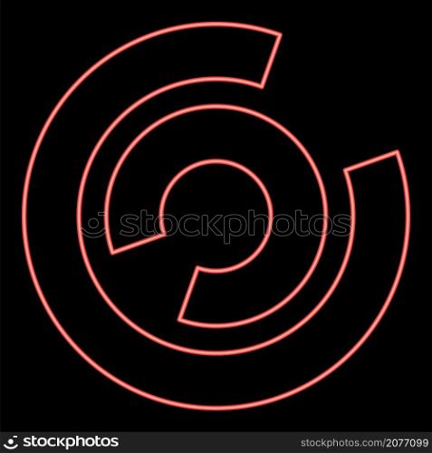 Neon load red color vector illustration image flat style light. Neon load red color vector illustration image flat style