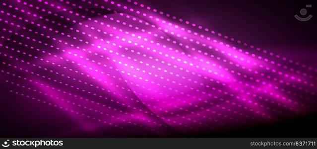 Neon purple smooth wave digital abstract background. Neon vector smooth wave digital abstract background