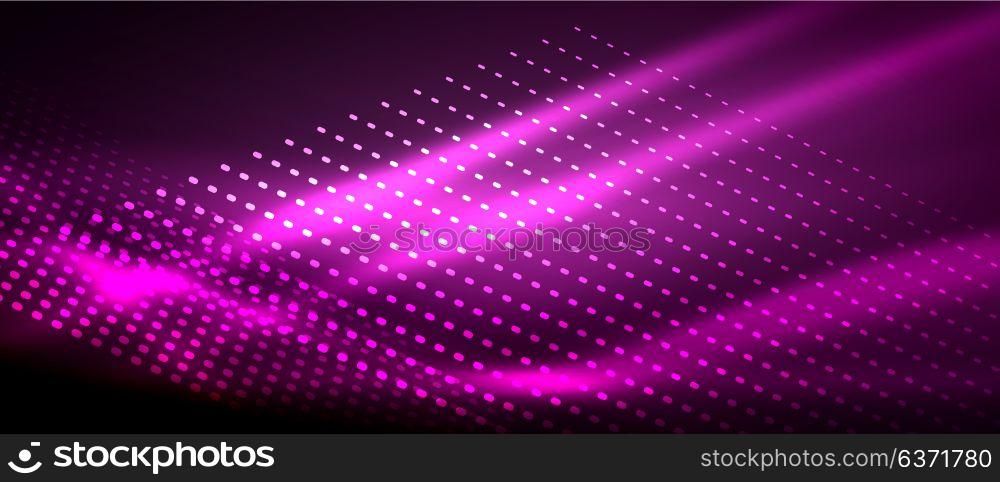Neon purple smooth wave digital abstract background. Neon vector smooth wave digital abstract background