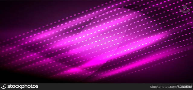 Neon purple smooth wave digital abstract background. Neon vector smooth wave digital abstract background