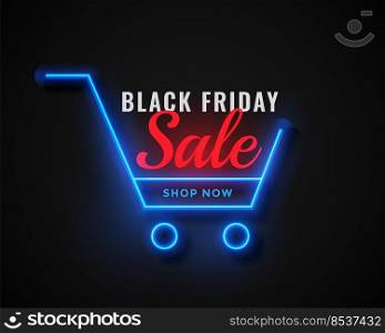 neon shopping cart black friday sale