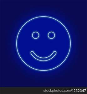 neon smiley fun face icon symbol vector illustration