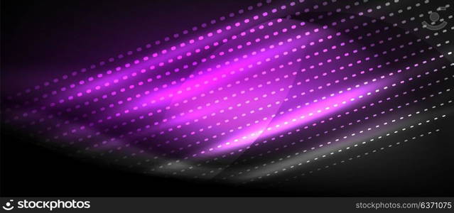 Neon smooth wave digital abstract background. Neon vector smooth wave digital abstract background