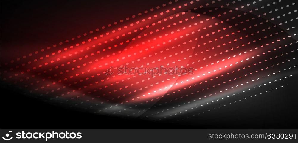 Neon smooth wave digital abstract background. Neon vector smooth wave digital abstract background