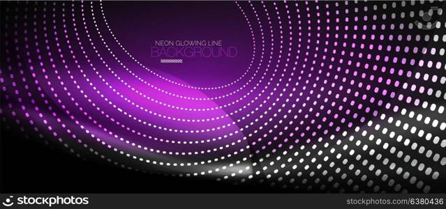 Neon smooth wave digital abstract background. Neon vector smooth wave digital abstract background