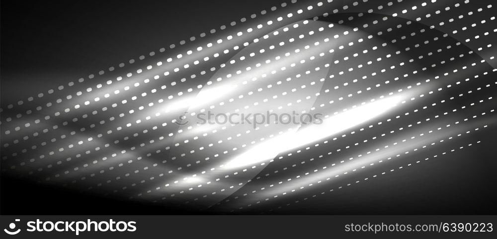 Neon smooth wave digital abstract background. Neon vector smooth wave digital abstract background