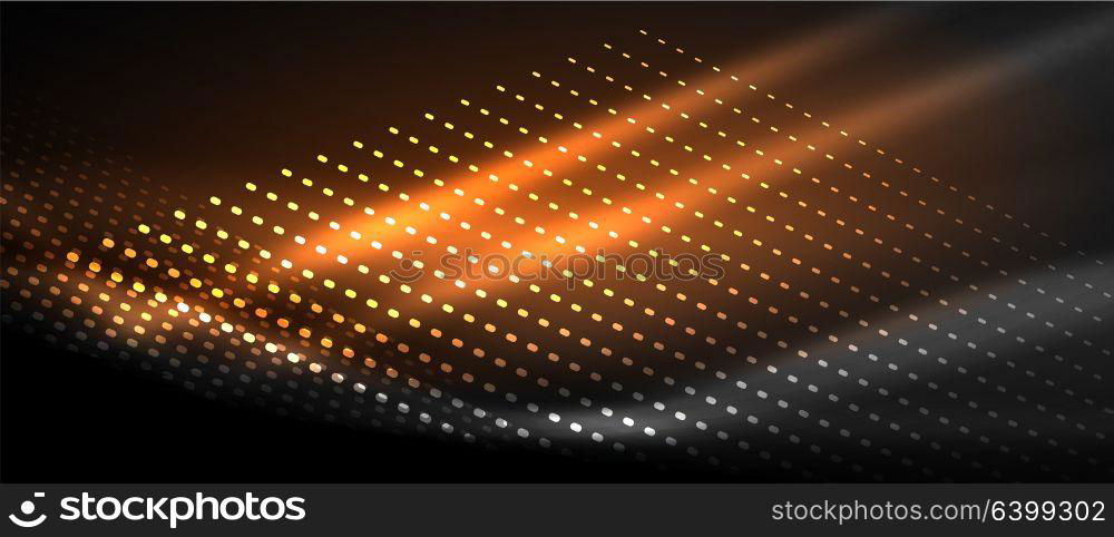 Neon smooth wave digital abstract background. Neon vector smooth wave digital abstract background