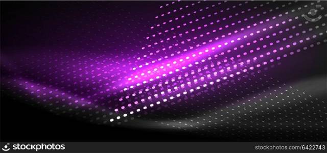 Neon smooth wave digital abstract background. Neon vector smooth wave digital abstract background