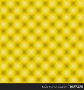 Neon squares vector seamless pattern in bright yellow color. Neon squares pattern yellow