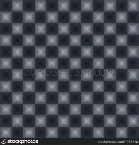 Neon squares vector seamless patterns in black colors. Neon squares pattern black