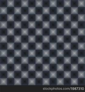 Neon squares vector seamless patterns in black colors. Neon squares pattern black