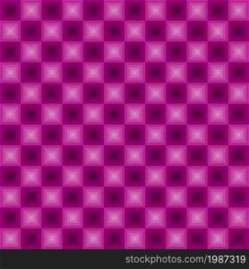 Neon squares vector seamless patterns in crimson color. Neon lights pattern crimson color