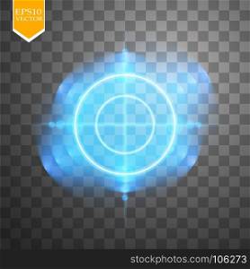 Neon Target isolated. Game Interface Element. Vector illustration. Neon Target isolated. Game Interface Element. Vector