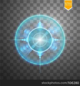 Neon Target isolated. Game Interface Element. Vector illustration. Neon Target isolated. Game Interface Element. Vector
