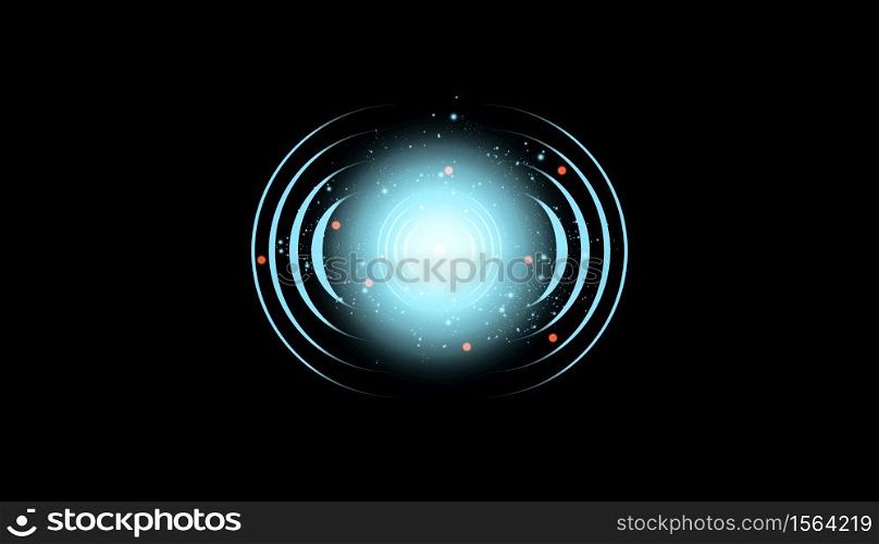 Neon Target isolated. Game Interface Element. Vector illustration.. Neon Target isolated. Game Interface Element. Vector illustration