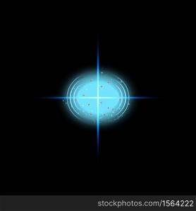 Neon Target isolated. Game Interface Element. Vector illustration.. Neon Target isolated. Game Interface Element. Vector illustration