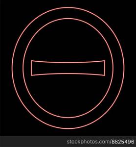 Neon theta capital greek symbol uppercase letter font red color vector illustration image flat style light. Neon theta capital greek symbol uppercase letter font red color vector illustration image flat style