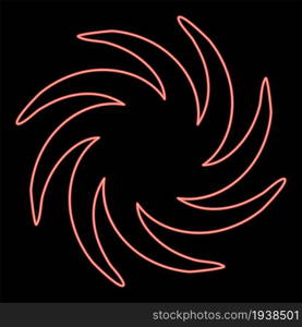 Neon whirpool red color vector illustration flat style light image. Neon whirpool red color vector illustration flat style image
