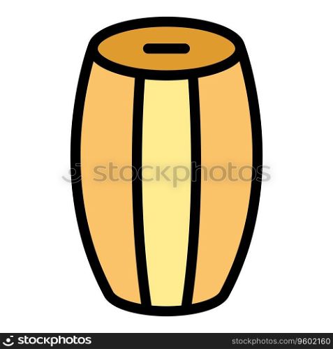 Nepal drums icon outline vector. City culture. Travel tibet color flat. Nepal drums icon vector flat