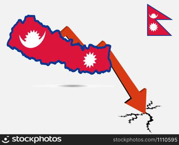 Nepal economic crisis vector illustration Eps 10.. Nepal economic crisis vector illustration Eps 10