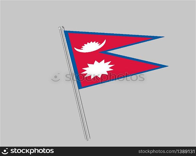 Nepal National flag. original color and proportion. Simply vector illustration background, from all world countries flag set for design, education, icon, icon, isolated object and symbol for data visualisation