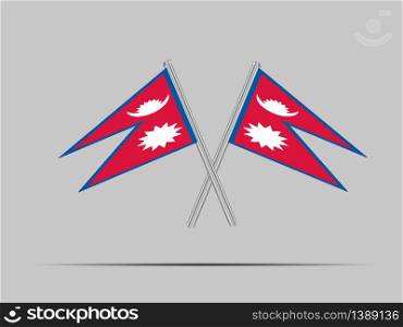 Nepal National flag. original color and proportion. Simply vector illustration background, from all world countries flag set for design, education, icon, icon, isolated object and symbol for data visualisation