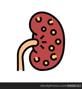 nephritis kidney color icon vector. nephritis kidney sign. isolated symbol illustration. nephritis kidney color icon vector illustration