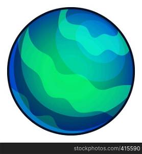 Neptune planet icon. Cartoon illustration of Neptune planet vector icon for web. Neptune planet icon, cartoon style