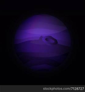 Neptune planet icon. Isometric of neptune planet vector icon for web design isolated on black background. Neptune planet icon, isometric style