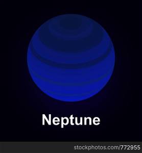 Neptune planet icon. Isometric of neptune planet vector icon for web design. Neptune planet icon, isometric style