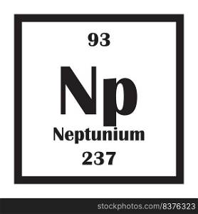 Neptunium chemical element icon vector illustration design