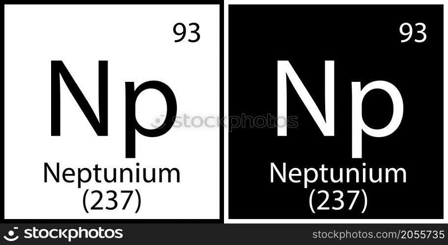 Neptunium chemical sign. Education background. Mendeleev table. Science structure. Vector illustration. Stock image. EPS 10.. Neptunium chemical sign. Education background. Mendeleev table. Science structure. Vector illustration. Stock image.