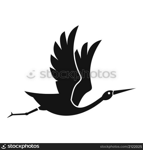 Nest stork icon simple vector. Fly bird. Baby crane. Nest stork icon simple vector. Fly bird