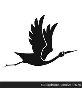 Nest stork icon simple vector. Fly bird. Baby crane. Nest stork icon simple vector. Fly bird