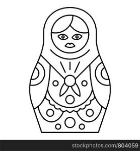 Nesting doll icon. Outline nesting doll vector icon for web design isolated on white background. Nesting doll icon, outline style