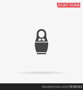 Nesting Doll Matryoshka flat vector icon. Glyph style sign. Simple hand drawn illustrations symbol for concept infographics, designs projects, UI and UX, website or mobile application.. Nesting Doll Matryoshka flat vector icon