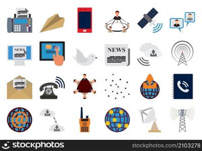 Net Icon Set. Flat Design. Fully editable vector illustration. Text expanded.