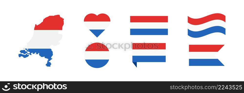 Netherland flag icon. Netherland symbol in frames. Vector illustration. EPS 10.. Netherland flag icon. Netherland symbol in frames. Vector illustration.