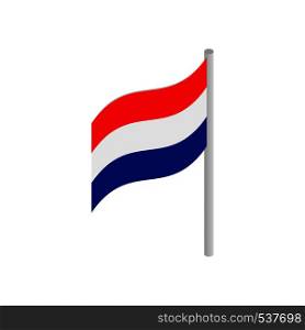 Netherlands country flag icon in isometric 3d style on a white background. Netherlands country flag icon