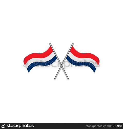 Netherlands flag vector icon illustration symbol design