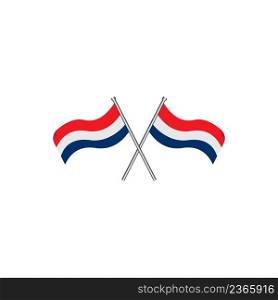 Netherlands flag vector icon illustration symbol design