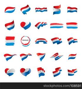 Netherlands flag, vector illustration. Netherlands flag, vector illustration on a white background