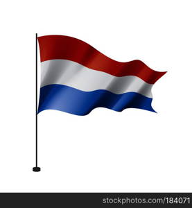 Netherlands flag, vector illustration on a white background. Netherlands flag, vector illustration
