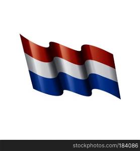 Netherlands flag, vector illustration on a white background. Netherlands flag, vector illustration