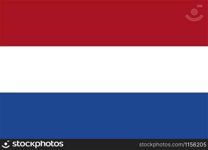 Netherlands flag vector. Official colors and proportion.. Netherlands flag vector. Official colors and proportion