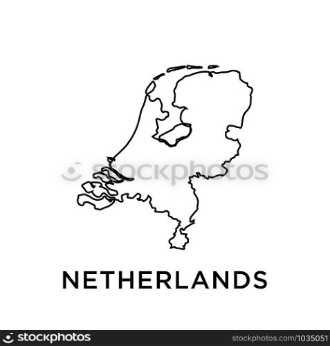 Netherlands map icon design trendy