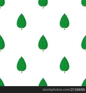 Nettle leaf pattern seamless background texture repeat wallpaper geometric vector. Nettle leaf pattern seamless vector
