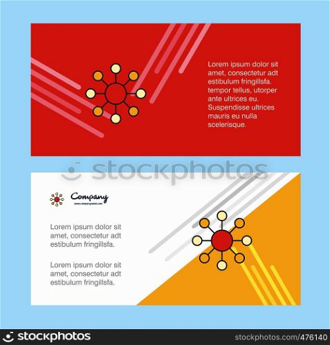 Network abstract corporate business banner template, horizontal advertising business banner.