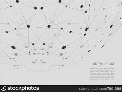 Network abstract vector background with connected shapes.. Network abstract vector background with connected shapes